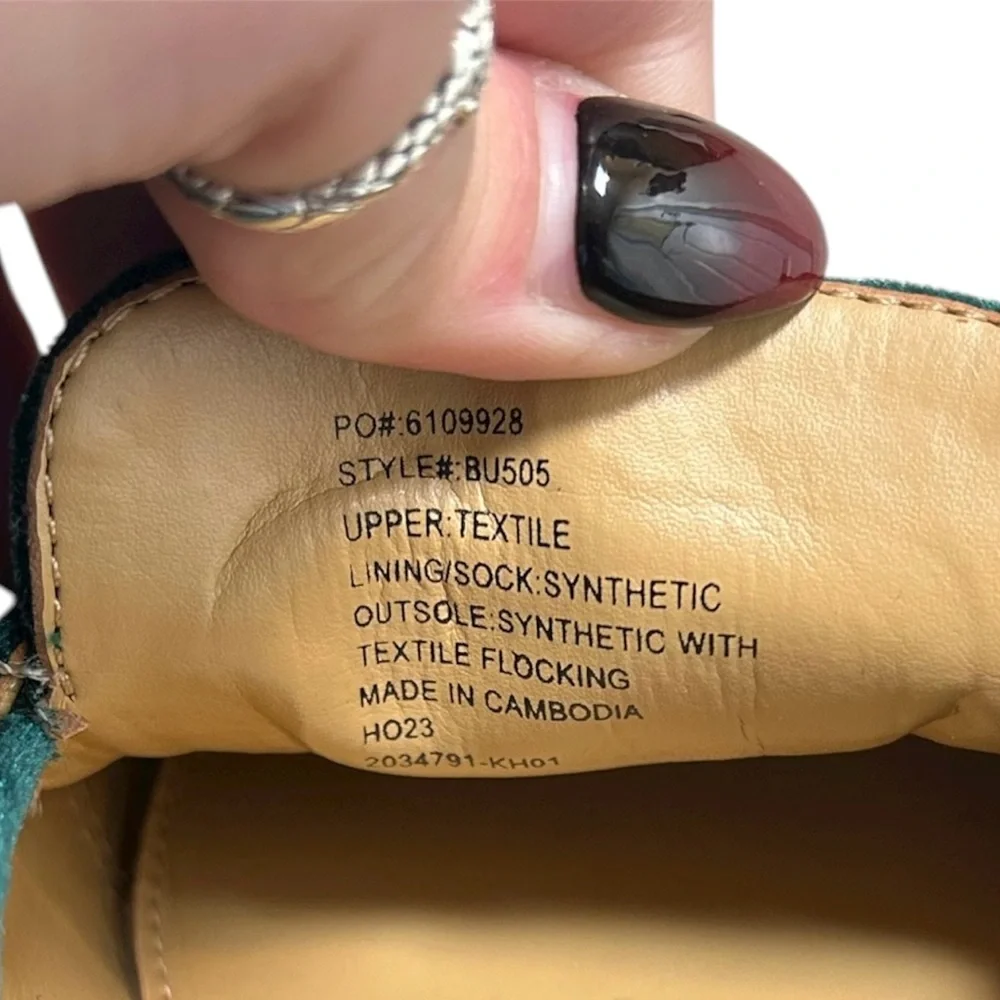 J Crew Marie Tassel Velvet Emerald Green Loafers Size 8 - Picture 7 of 8